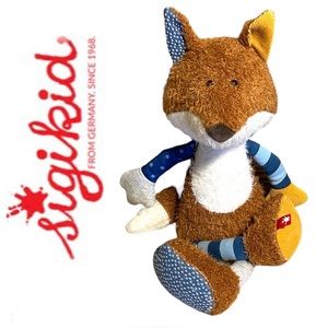 Sigikid Patchwork Young Fox Plush Stuffed Animal Toy